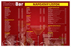 Retro bar | Grafický návrh | tlač nápojových lístkov + lamino